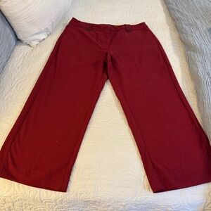 Banana Republic Deep Red Wide-Leg Pants